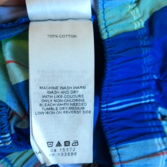 joe fresh summer plaid lightweight cotton pull-on shorts 6-12 months baby boy - Picture 3 of 5